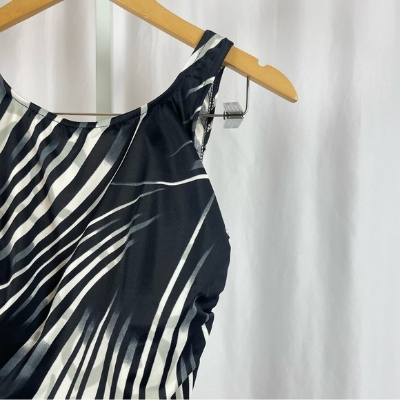 Carol Wior Vintage Size 10 Ruched Side Open Back Swimsuit Abstract High Side 80s - Picture 6 of 6